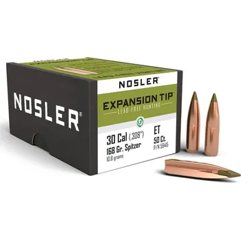 Příslušenství pro sportovní střelbu Monolitické Střely Nosler E-Tip .30 cal, dia .308, 168grs