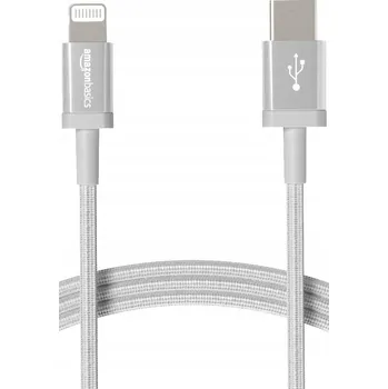 Datový kabel Kabel Amazon USB typ C - Apple Lightning 1,8 m stříbrný