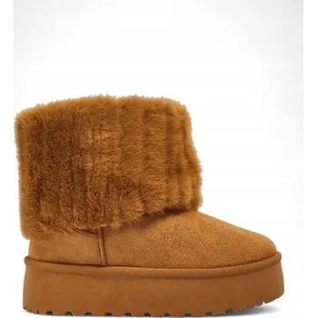 Dámská zimní obuv Dámské boty ve stylu sněhulí Irelle, velbloudí barva, velikost 38