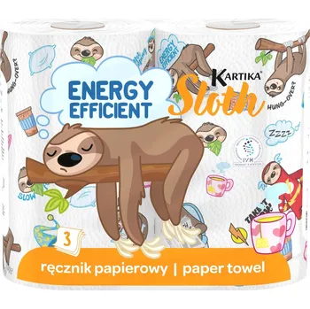 Utěrka Papírové utěrky Kartika lenochod 2 role