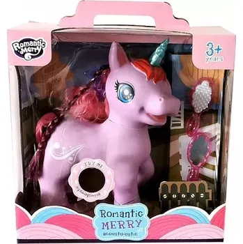 plyšák Mac Toys Jednorožec se zvukem fialový