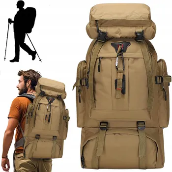 Sportovní batoh Batoh 80L s USB nabíjením na kolo, kempování, turistika, kamufláž