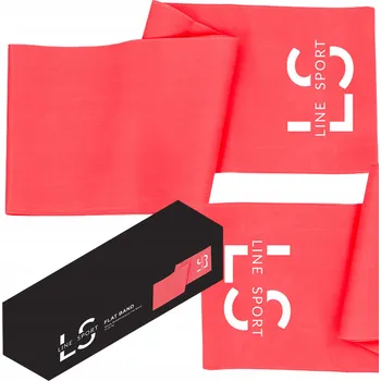 REHABILITAČNÍ GUMA LATEKS FLAT BAND LINE SPORT 2M SILNÝ ODPOR ČERVENÁ