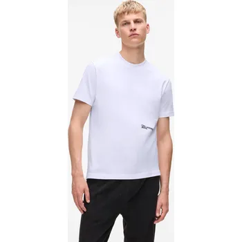 Pánské tričko TRIČKO KARL LAGERFELD JEANS KLJ REG KARLISM TEE WHITE
