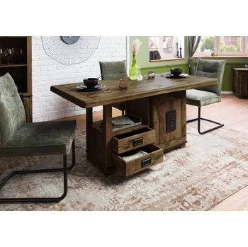 Jídelní stůl Jídelní stůl mango 180x90x76 hnědý lakovaný IRON