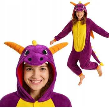 Dámské pyžamo Pyžamo Overal Kigurumi Kostým Spyro, Velikost M: 155-165 cm