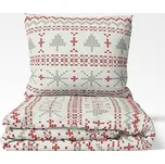 Bavlněné povlečení Červená zima 140x200 70x90