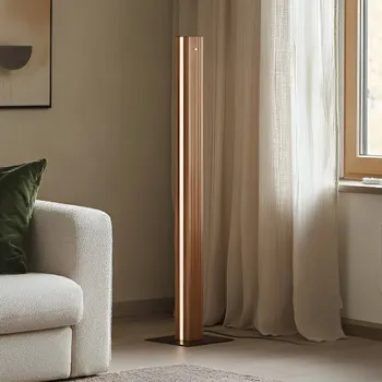 Lampička Lucande LED stojací lampa Lieske, černá, dub, stmívatelné - Noha – délka/šířka 25 cm, výška 6 cm Světlé dřevo, černá 1 x 18,5 W LED - Doprava zdarma