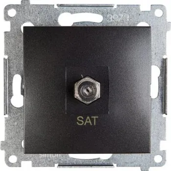 Elektrická zásuvka Anténní zásuvka nástěnná Kontakt-simon šedá