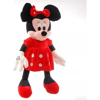 plyšák PLYŠOVÁ HRAČKA MINNIE MOUSE 100 CM PLYŠOVÁ POSTAVIČKA V ČERVENÝCH ŠATECH S BÍLÝMI PUNTÍKY