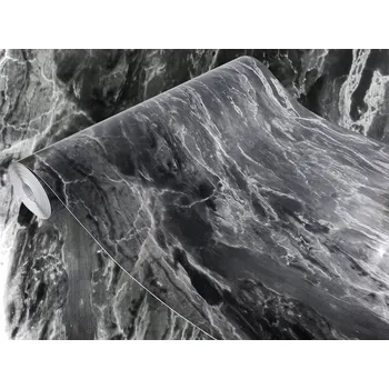 Tapeta Dekorativní Nábytková Fólie Fólie Samolepicí PVC Mramor Stříbrný Role 67x100cm DIY