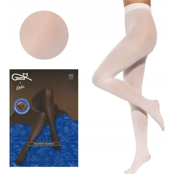 Dámské punčochy Punčocháče Gatta Wedel hladké mikrovlákno krycí 40 den white choco+ 5