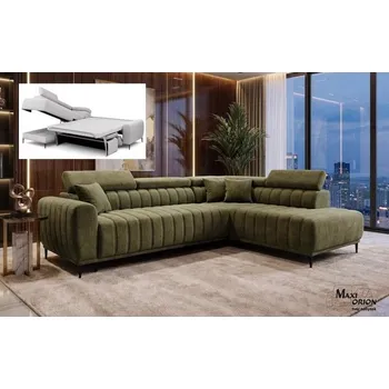 Sedací souprava Rohová sedací souprava Sleep 140 na každodenní spaní - olivová