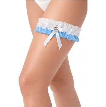 Svatební dekorace Emarket svatební podvazek 4 cm bílý