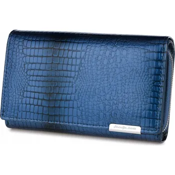 Peněženka Jennifer Jones peněženka z pravé kůže modrá - dámská
