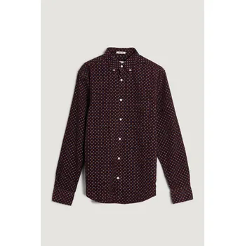 Pánské oblečení KOŠILE GANT REG AOP PRINT CORDUROY SHIRT PLUMPED RED