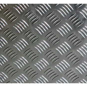 Plech Hliníkový plech s rýhovaným povrchem 650 x 750 mm, tloušťka 3,0 mm, jakost 5754.