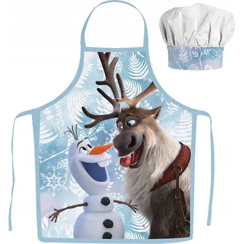 Kuchyňská zástěra Dětská zástěra s čepicí Frozen (Ledové království) – Sven a Olaf