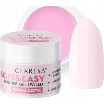 Lak na nehty Claresa Stavební Gel Soft&Easy Mléčný Pink 90g Panna Cotta