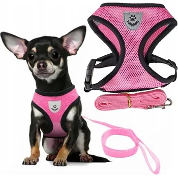 Postroj pro psa NETLAČÍCÍ PRODYŠNÉ POSTROJE PRO PSA KOČKU LEHKÉ NASTAVITELNÉ S VODÍTKEM S