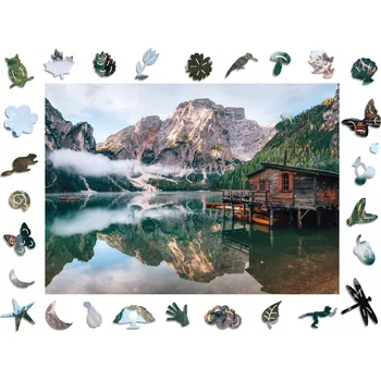 Obraz Adawoo 412dílné Puzzle Horská chata