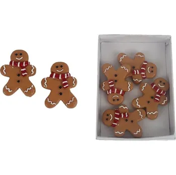 Vánoční dekorace Perníček, 4 ks X7208