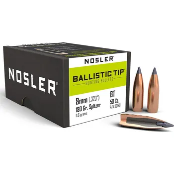 Příslušenství pro sportovní střelbu Střely Nosler Ballistic Tip Hunting 8mm, dia .323, 180grs