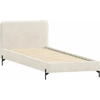 Postel Béžová čalouněná jednolůžková postel s roštem 90x200 cm Barker – Ropez ID_1629254