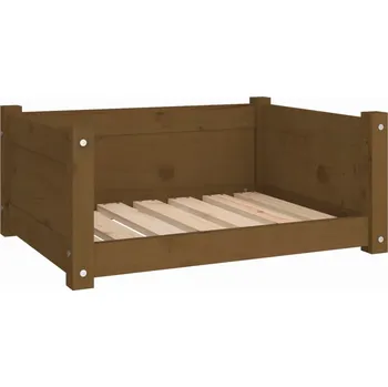 Pelíšek pro psa VidaXL Ortopedický pelíšek pro psy hnědý 65,5 cm x 50,5 cm