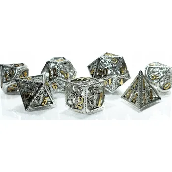 Příslušenství k deskovým hrám KŘÍŽOVÉ SADA 7 KOVOVÝCH KOSTEK RPG