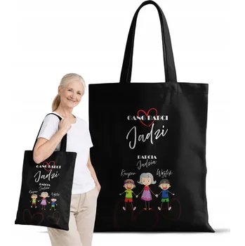 Kabelka Ferocity shopper kabelka vícebarevná Gang Babci Černá PERSONALIZOVANÁ
