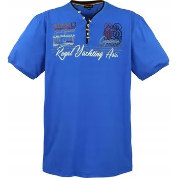 Pánské tričko LAVECCHIA tričko pánské 608 nadměrná velikost modrá 8XL