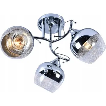 Kulatý Stropní Svítidlo Lampex 51 x 25,5 cm bezbarvá, stříbrná, šedá