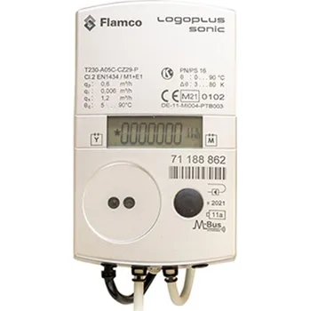Termostat Flamco Měřič tepla ultrazvukový LogoplusSonic s drátovým odečtem M-Bus 3/4", 1,5 m³/h, 110 mm, RL/VL, M1289932.2007