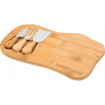 Kuchyňské prkénko Prkénko na krájení sýrů Nava bambusové, 4 ks