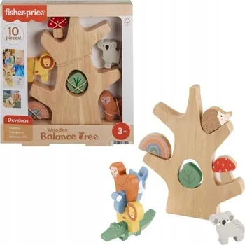 Hračka pro nejmenší Fisher-Price Dřevěný strom Sada dřevěných hračka 3+ HXT87
