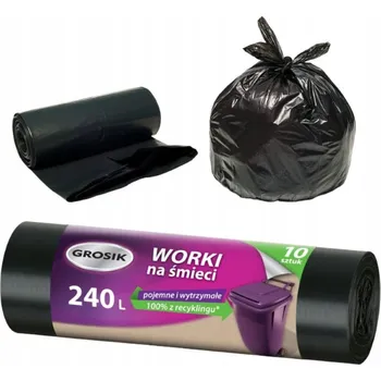 Pytle na odpadky Grosik Univerzální černé pytle na odpad 240l 10 ks