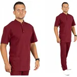 Elastická pánská zdravotnická mikina OLIVER se stojáčkem na zip, VISKÓZA, BORDO 62