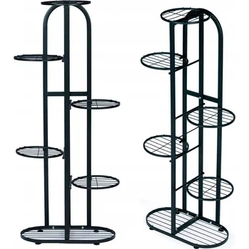 Stojan na květiny MODERNÍ KOVOVÝ DRŽÁK NA KVĚTINÁČ, KVĚTINÁČ, 6 ÚROVNÍ, ČERNÝ MODERNHOME