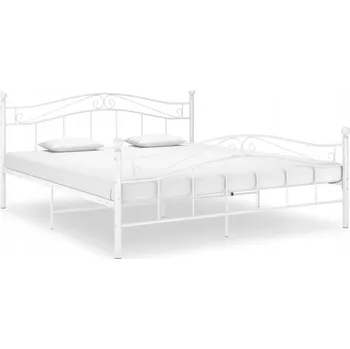 Ložnice Jednolůžková kovová postel VidaXL 180x200 bílá