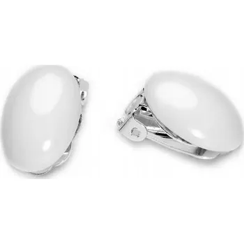 Náušnice Klipové náušnice Bílé Mléčné Kulaté Jablonex Společenské