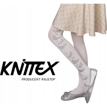 Dívčí oblečení Knittex punčocháče bílý polyamid velikost 152