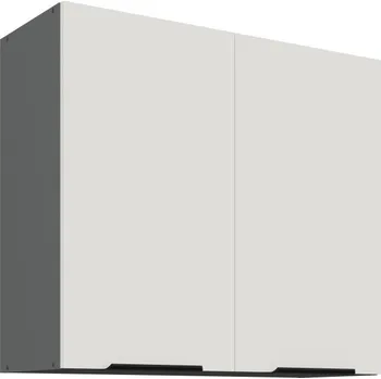 Kuchyňská skříňka Horní kuchyňská skříňka LUNARA - šířka 80 cm, bílá / antracit