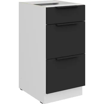 Kuchyňská skříňka Kuchyňská skříňka se šuplíky LUNARA - šířka 40 cm, černá / bílá