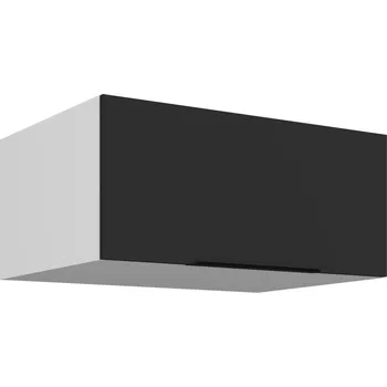Kuchyňská skříňka Hluboká digestořová skříňka LUNARA - šířka 80 cm, černá / bílá