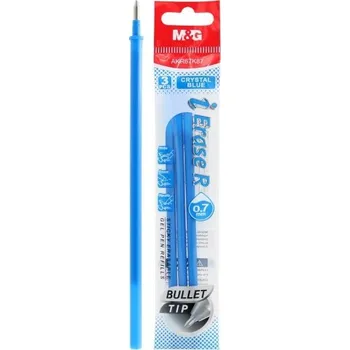Náplň do psacích potřeb Náplň do gumovacích per M&G iErase R 0.7 - 3 ks - modrá - 530033