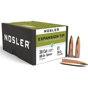 Příslušenství pro sportovní střelbu Monolitické Střely Nosler E-Tip .30 cal, dia .308, 180grs