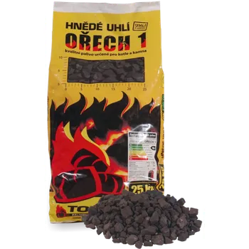Tuhé palivo OK Paliva Ořech 1 hnědé pytlované uhlí 750 kg
