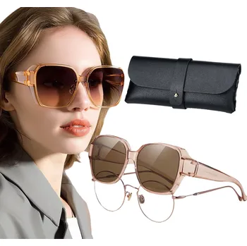 Sluneční brýle Sluneční brýle hnědé polarizační unisex UV-400 s pouzdro