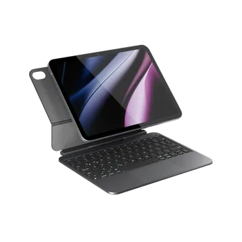 Klávesnice pro tablet Tenká hliníková klávesnice s pouzdrem EK40 pro Apple iPad 10,9" (2022)/11" černá